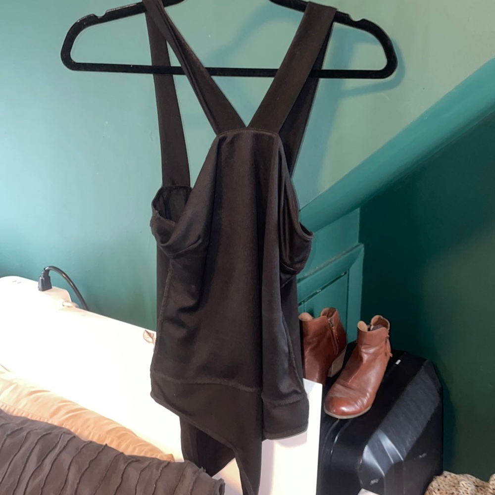 Cross neck halter bodysuit